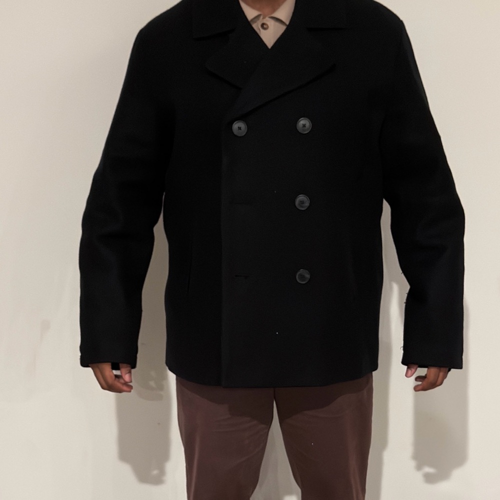 Men's Black Peacoat